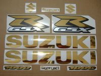 Suzuki GSX-R 1000 Universal - Chrome-Gold - Custom-Decalset