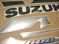 Suzuki GSX-R 600 2002 - Schwarz/Gelb/Silber Version - Dekorset