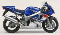 Suzuki GSX-R 600 2002 - Blau/Silber Version - Dekorset