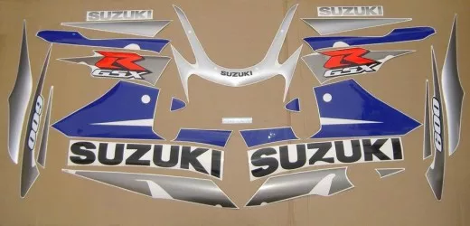Suzuki GSX-R 600 2002 - Blau/Silber Version - Dekorset
