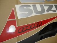 Suzuki GSX-R 600 2003 - Silber/Schwarze Version - Dekorset