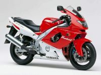 Yamaha YZF-600R 1996 - Rot/Weiße Version - Dekorset
