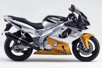 Yamaha YZF-600R 2000 - Schwarz/Silber/Gold Version - Dekorset