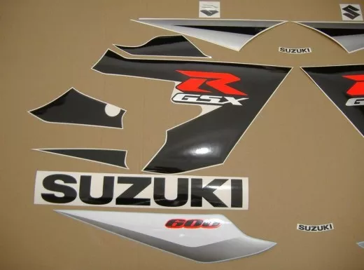 Suzuki GSX-R 600 2005 - Silber/Schwarz Version - Dekorset