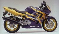Honda CBR 600 F3 1997 - Lila/Gelbe Version - Dekorset
