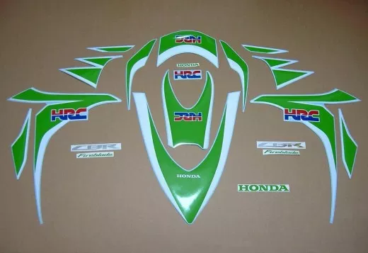Honda CBR 1000RR 2008-2011 - Lime-Grün/Weiß - Custom-Dekorset