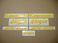 Kawasaki ZX-6R - Yellow - Custom-Decalset