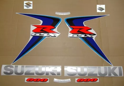 Suzuki GSX-R 600 2006 - Weiß/Blaue Version - Dekorset