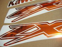 Kawasaki ZX-12R - Chrome-Orange - Custom-Decalset