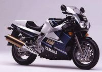 Yamaha FZR 1000 1990 - Schwarz/Blau/Weiß Version - Dekorset