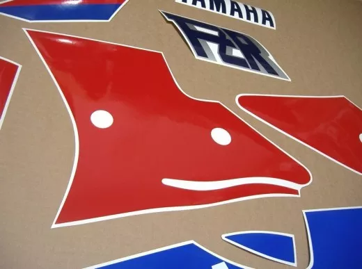 Yamaha FZR 1000 1989 - Weiß/Rote Version - Dekorset