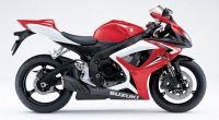 Suzuki GSX-R 600 2007 - Rot/Weiße Version - Dekorset