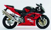 Honda CBR 954RR 2003 - Schwarz/Rote Version - Dekorset