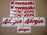 Kawasaki ZX-6R - Reflektierend Rot - Custom-Dekorset