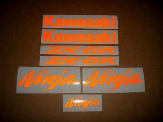 Kawasaki ZX-6R - Reflektierend Orange - Custom-Dekorset