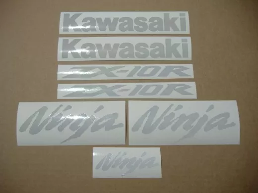 Kawasaki ZX-10R - Reflektierend Weiß - Custom-Dekorset
