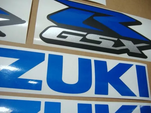 Suzuki GSX-R 750 - Reflektierend Blau - Custom-Dekorset