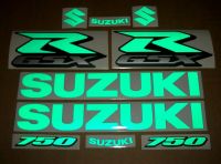 Suzuki GSX-R 750 - Reflective Green - Custom-Decalset