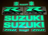 Suzuki GSX-R 750 - Reflective Green - Custom-Decalset