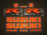 Suzuki GSX-R 750 - Reflective Orange - Custom-Decalset