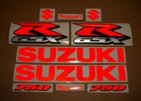 Suzuki GSX-R 750 - Reflective Red - Custom-Decalset