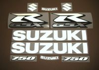 Suzuki GSX-R 750 - Reflektierend Weiß - Custom-Dekorset