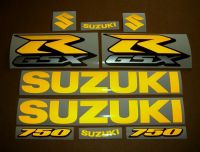 Suzuki GSX-R 750 - Reflektierend Gelb - Custom-Dekorset