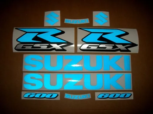 Suzuki GSX-R 600 - Reflective Blue - Custom-Decalset