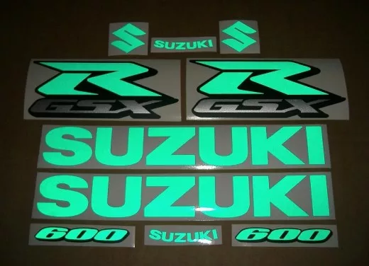 Suzuki GSX-R 600 - Reflektierend Grün - Custom-Dekorset
