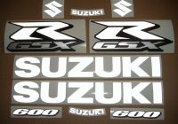 Suzuki GSX-R 600 - Reflective White - Custom-Decalset