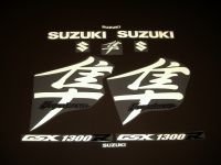 Suzuki Hayabusa 1999-2007 - Reflective White - Custom-Decalset