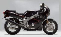 Yamaha FZR 600 1989 - Schwarz/Grau Version - Dekorset