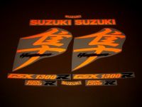 Suzuki Hayabusa 2008-2015 - Reflektierend Orange - Custom-Dekorset