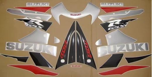 Suzuki GSX-R 750 2001 - Rot/Silber/Schwarze Version - Dekorset