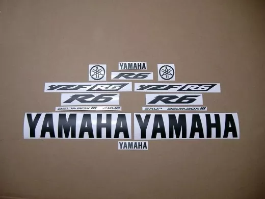 Yamaha YZF-R6 2003-2009 - Mattschwarze - Custom-Dekorset