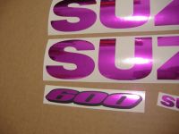 Suzuki GSX-R 600 Universal - Chrome Pink - Custom-Dekorset