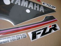 Yamaha FZR 1000 1991 - Schwarz/Grau Version - Dekorset