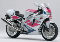 Yamaha YZF 750 SP 1993 - Weiß/Pink/Blau Version - Dekorset