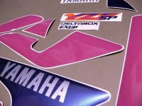 Yamaha YZF 750 SP 1993 - Weiß/Pink/Blau Version - Dekorset