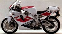 Yamaha YZF 750R 1993 - White/Pink/Blue Version - Decalset