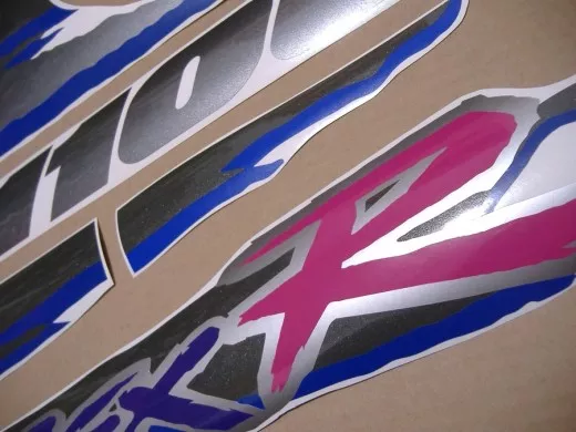 Suzuki GSX-R 1100 1994 - Schwarz/Grau/Blaue Version - Dekorset