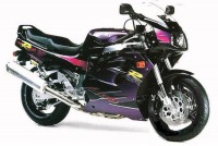 Suzuki GSX-R 1100 1995 - Schwarz/Lila/Pink Version - Dekorset