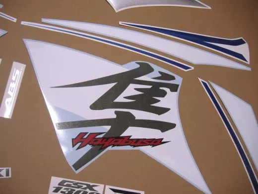 Suzuki Hayabusa 2016 - Weiß/Blaue Version - Dekorset