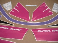 Honda CBR 600 F2 - Schwarz/Pink/Grau Version - Dekorset