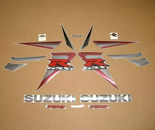 Suzuki GSX-R 750 2006 - Burgunder/Schwarze Version - Dekorset