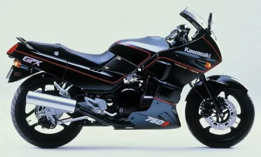 Kawasaki GPX 750R 1986 - Schwarz/Grau Version - Dekorset