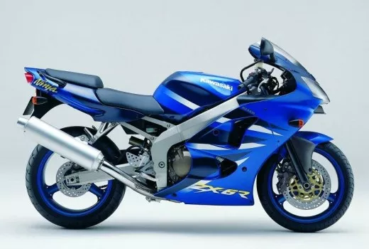 Kawasaki ZX-6R 2001 - Blau Version - Dekorset