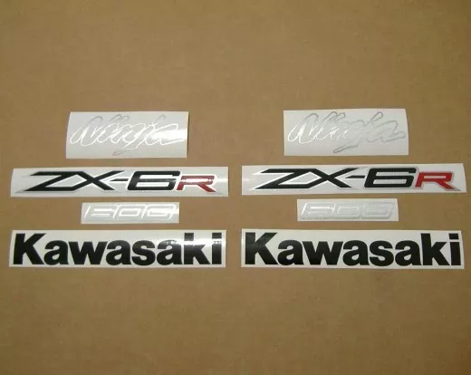 Kawasaki ZX-6R 2012 - Schwarze Version - Dekorset