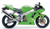 Kawasaki ZX-6RR 2004 - Grün Version - Dekorset