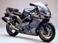 Kawasaki ZX-9R 1995 - Silber/Grün/Schwarz Version - Dekorset